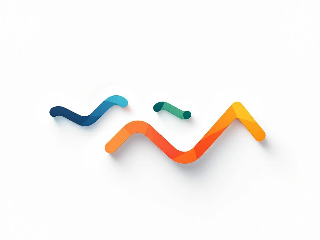 Drie geometrische contractsymbolen in driehoekige opstelling: horizontale lijn, golf en zigzag in blauw, oranje en groen