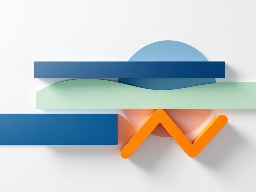 Drie geometrische vormen die energiecontracttypes illustreren: horizontale balk, golvende lijn en zigzagpatroon in blauw, groen en oranje